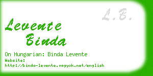 levente binda business card